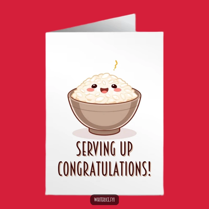 Free Printable Rice Grain Congratulations Card: Served with Success!