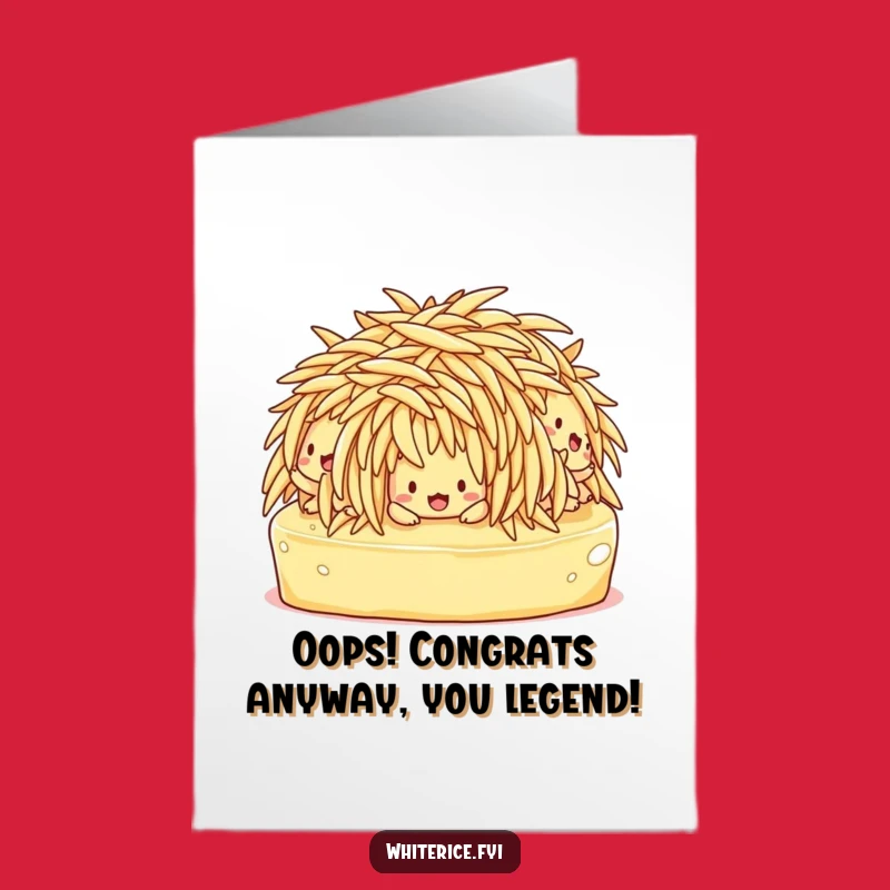 Free Printable Congrats Card: Slipping Rice for a Funny Downloadable Surprise
