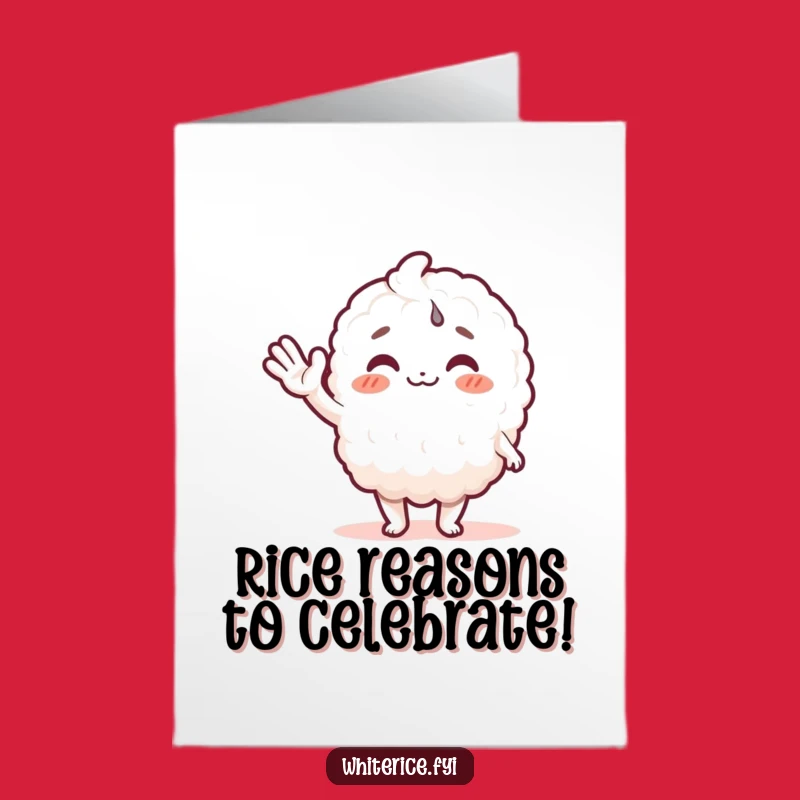 Free Printable Funny Rice Wave Congrats Card - Instant Downloadable Celebration Gift