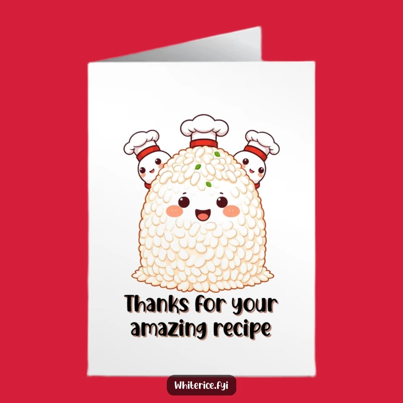 Free Printable Thank You Card: Chef Rice for a Delicious Downloadable Note