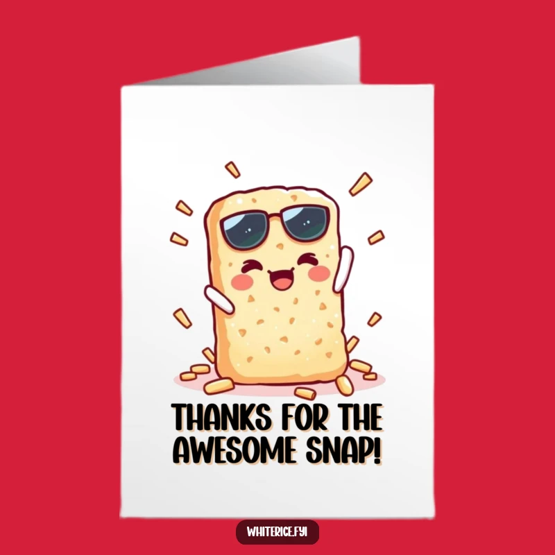 Free Printable Thank You Card: Crispy Kawaii Rice Cracker Snap for Your Gratitude