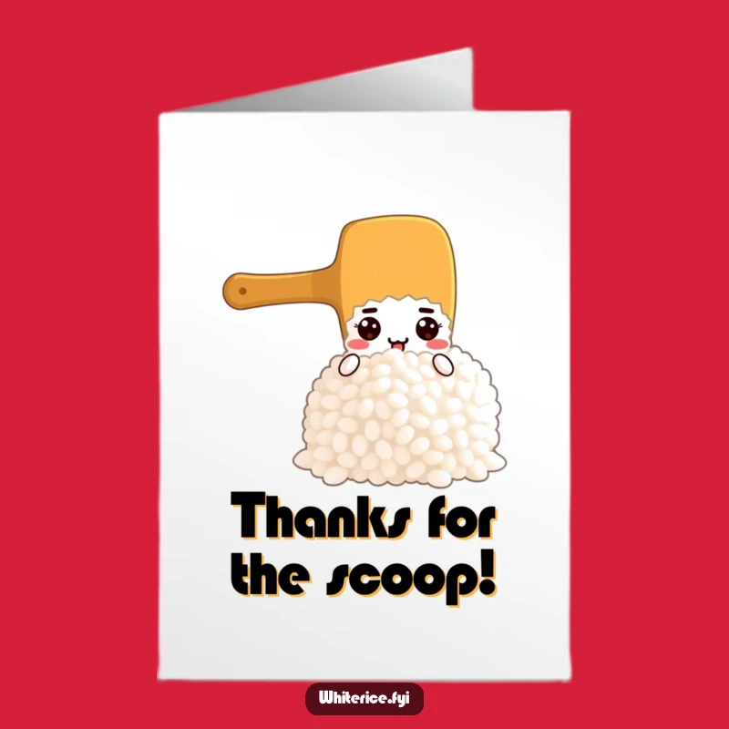 Free Printable Thank You Card: Funny Rice Paddle DIY Gratitude Scoop