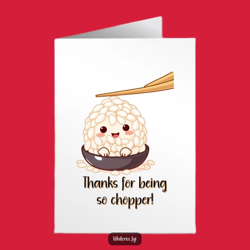 Free Printable Thank You Card: Peeking Rice Grain, Sweet DIY Gratitude