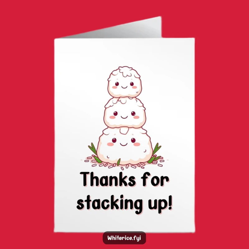 Grateful Stack Rice Card: Free Printable for a Joyful, Humorous Expression of Thanks