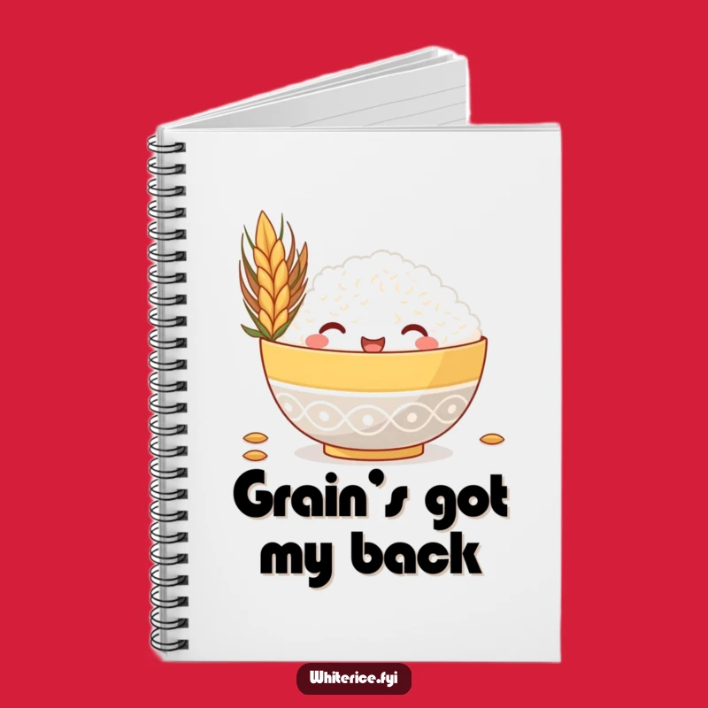 Funny Rice Bowl Notebook, Hilarious Journal for Foodies & Writers Gift