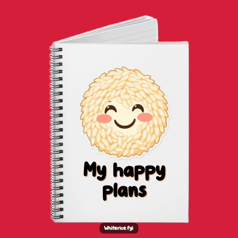 Funny Smiley Rice Notebook: Jot Down Happy Thoughts with Cheerful Grain Charm