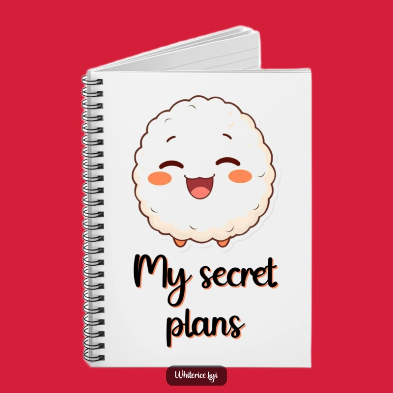 Funny Winking Rice Ball Notebook: Delighted Character, Journaling Gift