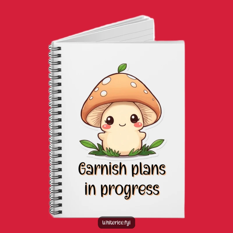 Funny Mushroom Chef Notebook: Shy Character Garnishing, Gift Idea
