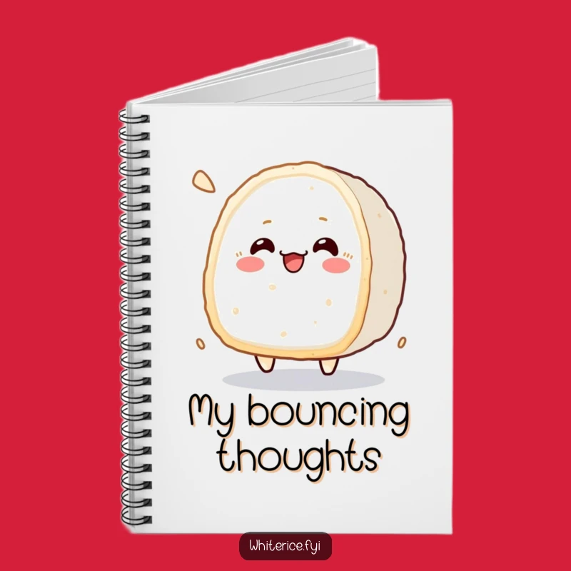Funny Kawaii Rice Cake Notebook for Cheerful Notes