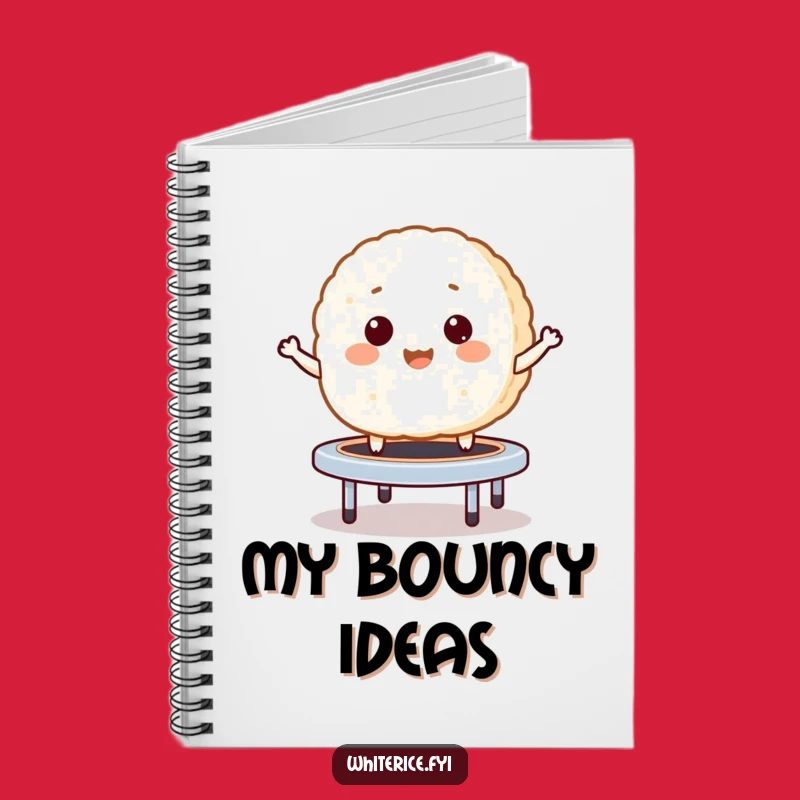 Funny Rice Cake Notebook: Jot Down Ideas with Bouncy Trampoline Giggles