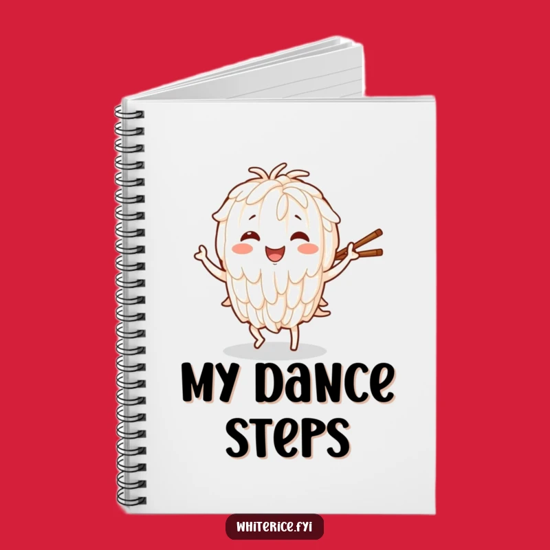 Funny Dancing Rice Notebook: Joyful Character with Chopsticks, Journaling Gift