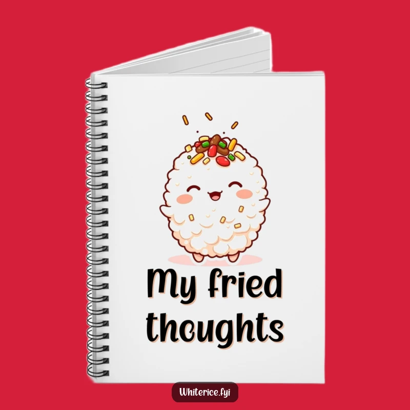 Funny Kawaii Fried Rice Notebook for Witty Notes