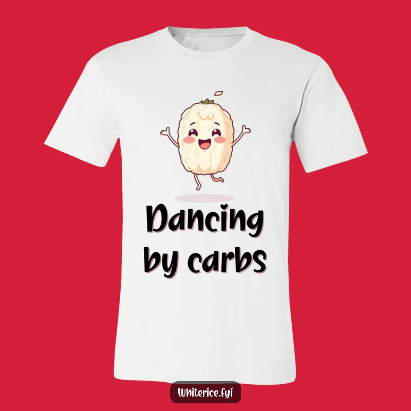 Funny Dancing Rice Grain T-Shirt: Joyful Character Tee, Hilarious Gift Idea!