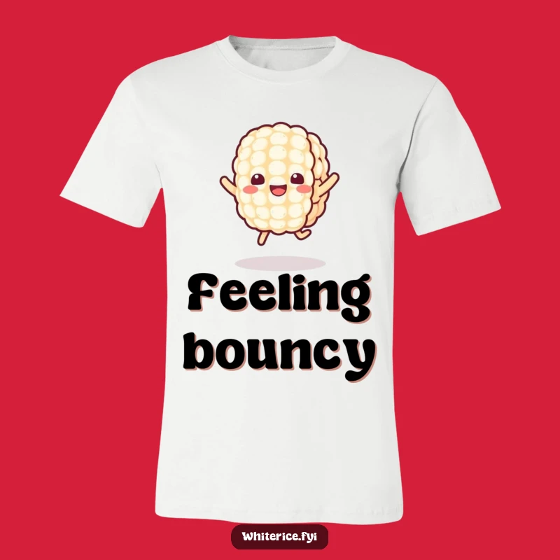 Funny Kawaii Rice T-Shirt: Leap into Fun with This Hilarious Tee