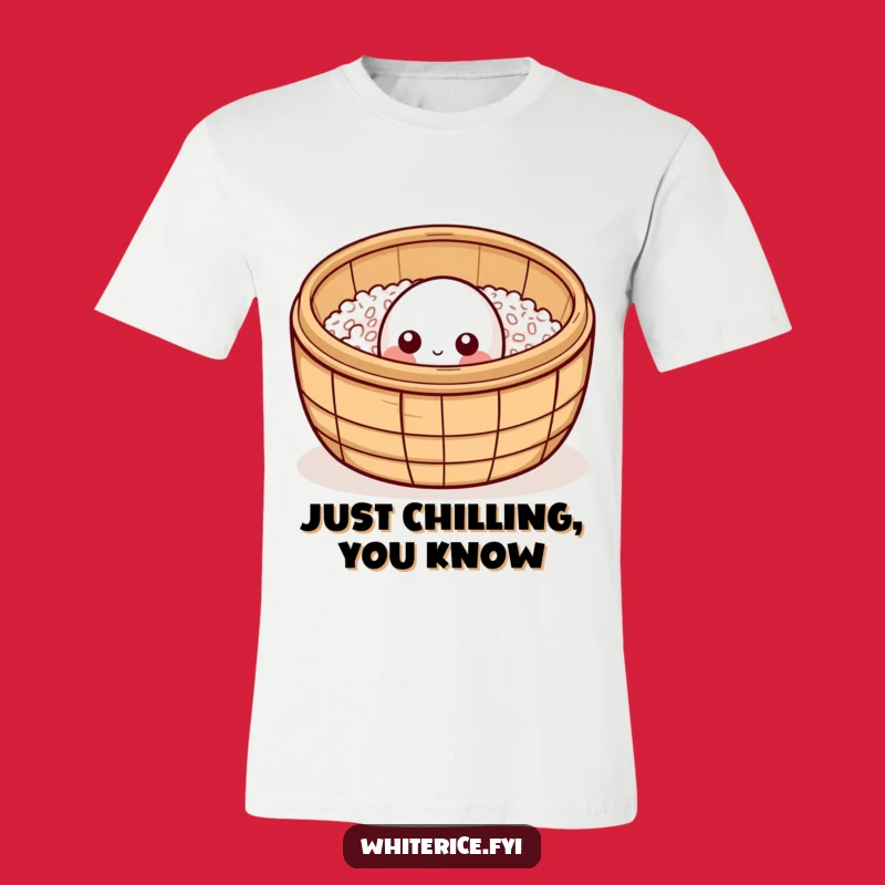 Funny Curious Rice T-Shirt - Steamed Grain Peek Tee for Rice Lovers