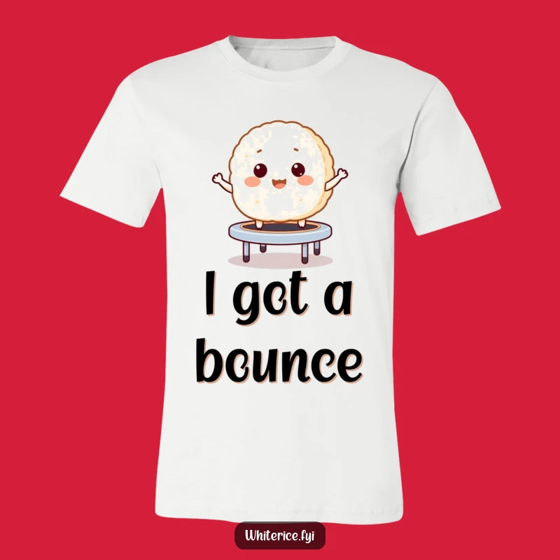 Funny Rice Cake T-Shirt: Wear Your Bouncy Giggles with this Trampoline Tee