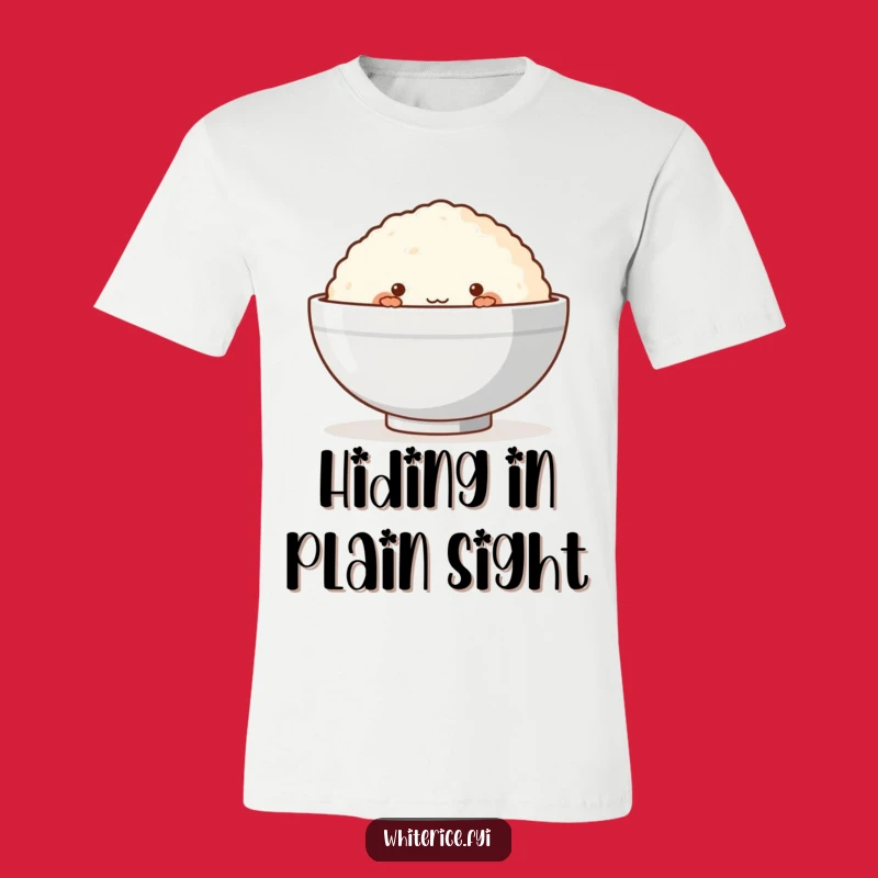 Funny Rice Cake T-Shirt: Wear Your Shyness with this Peeking Treat Tee