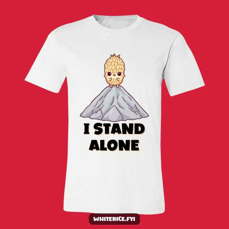 Funny Rice T-Shirt: Wear Determination with this Standing Grain Tee