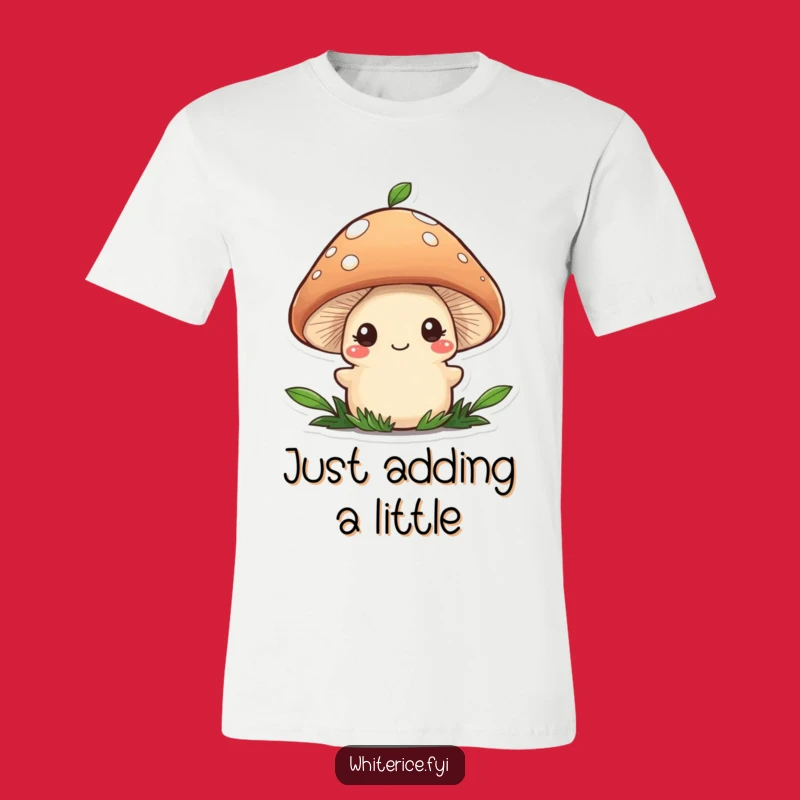 Funny Mushroom Chef T-Shirt: Shy Character Garnishing, Charming Gift