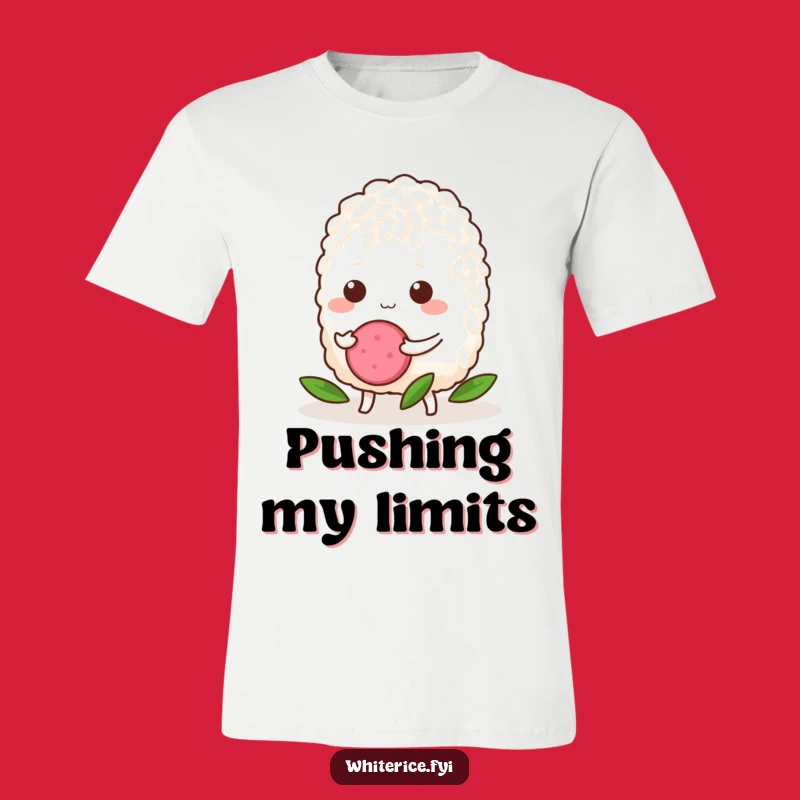 Funny Determined Rice T-Shirt - A Motivated Foodie's Humorous Statement