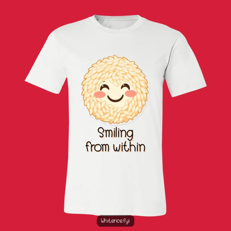 Funny Smiley Rice T-Shirt: Wear Your Happiness with This Cheerful Grain Tee