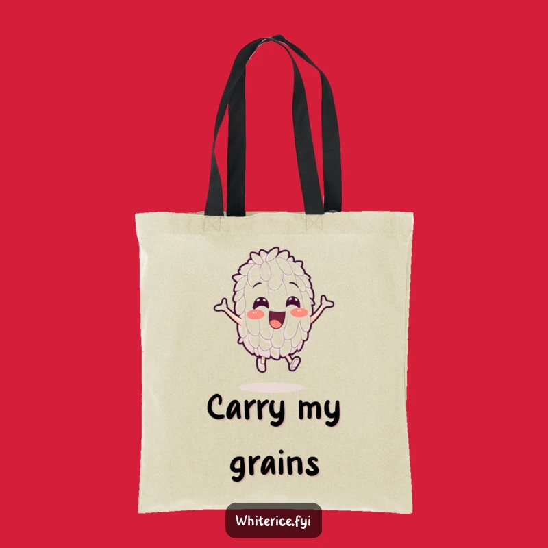 Funny Leaping Rice Tote Bag: Carry Your Laughs in Style!