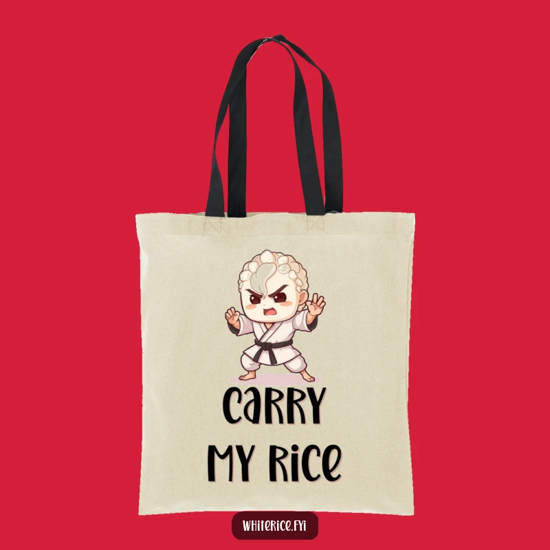 Funny Rice Warrior Tote Bag - Handy Carry-all with Martial Arts Rice Gift