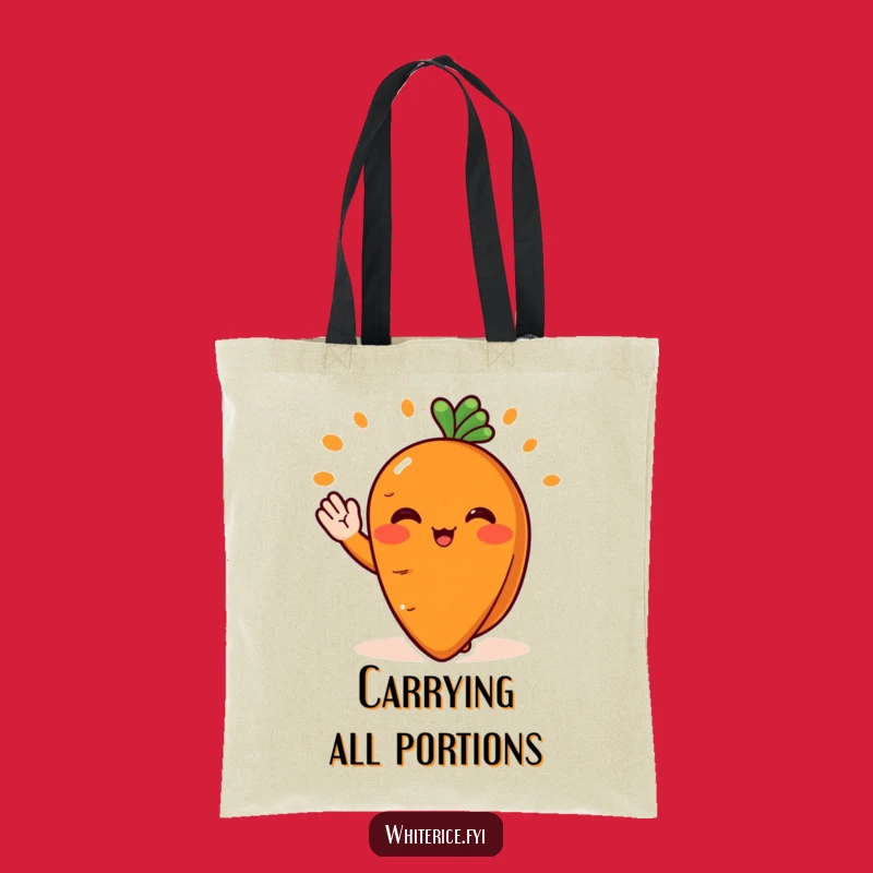 Funny Carrot Chef Tote Bag: Cheerful Slice Serving, Practical Gift