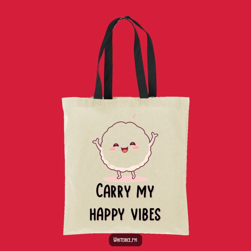Funny Dancing Rice Tote Bag: Carry Your Joy with This Happy Glob's Cheerful Style