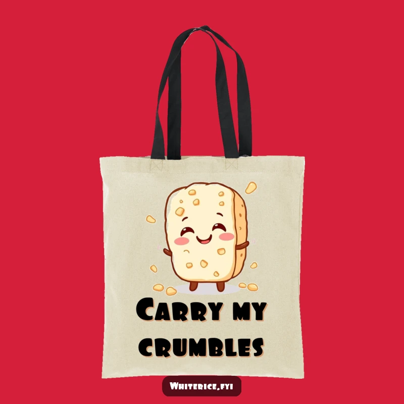 Funny Rice Cracker Tote Bag - Happy Crunch Perfect Funny Gift