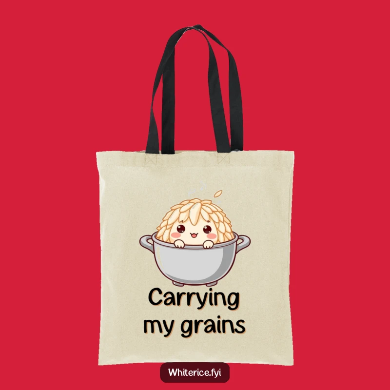 Funny Rice Grain Steaming Pot Tote Bag - Carry Your Laughs Perfect Funny Gift