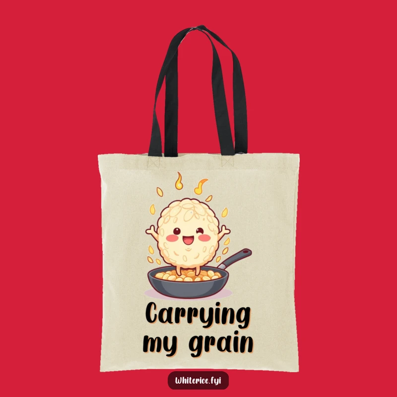 Funny Rice Grain Tote Bag: Carry Your Humor with this Chef Character