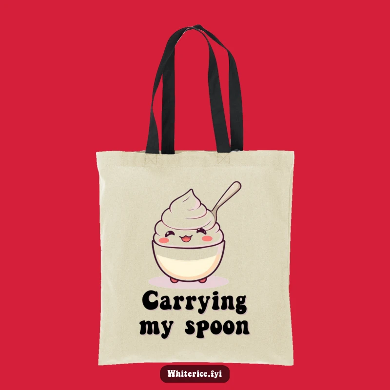 Funny Rice Pudding Tote Bag: Cute Kawaii Accessory, Perfect Carry-All Gift