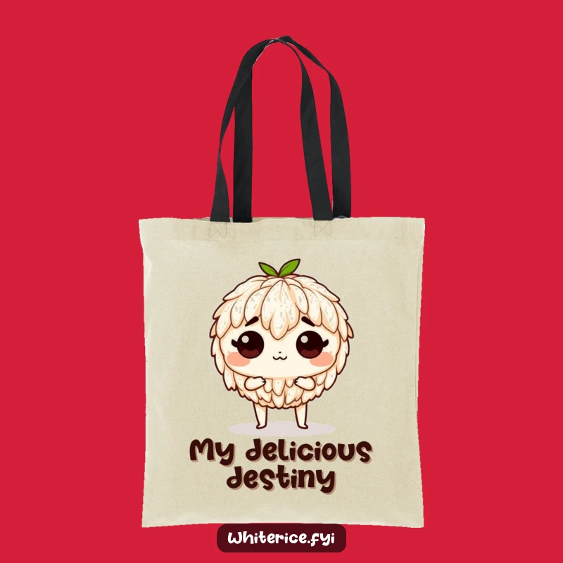 Funny Determined Rice Tote Bag - Bold Style, Perfect Meal Companion