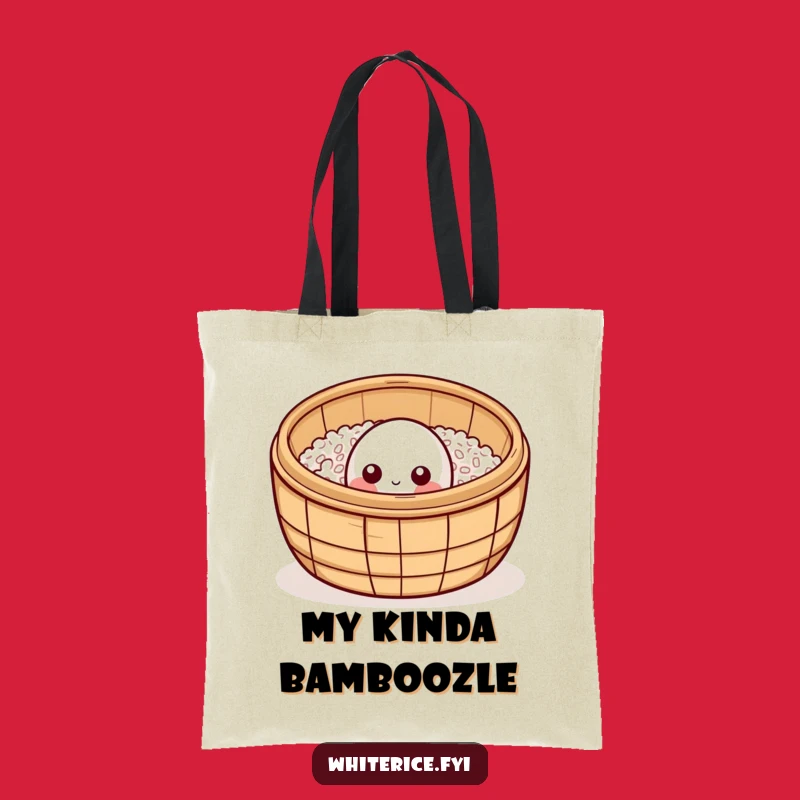 Funny Curious Rice Tote Bag - Steamed Grain Peek Eco Bag Gift