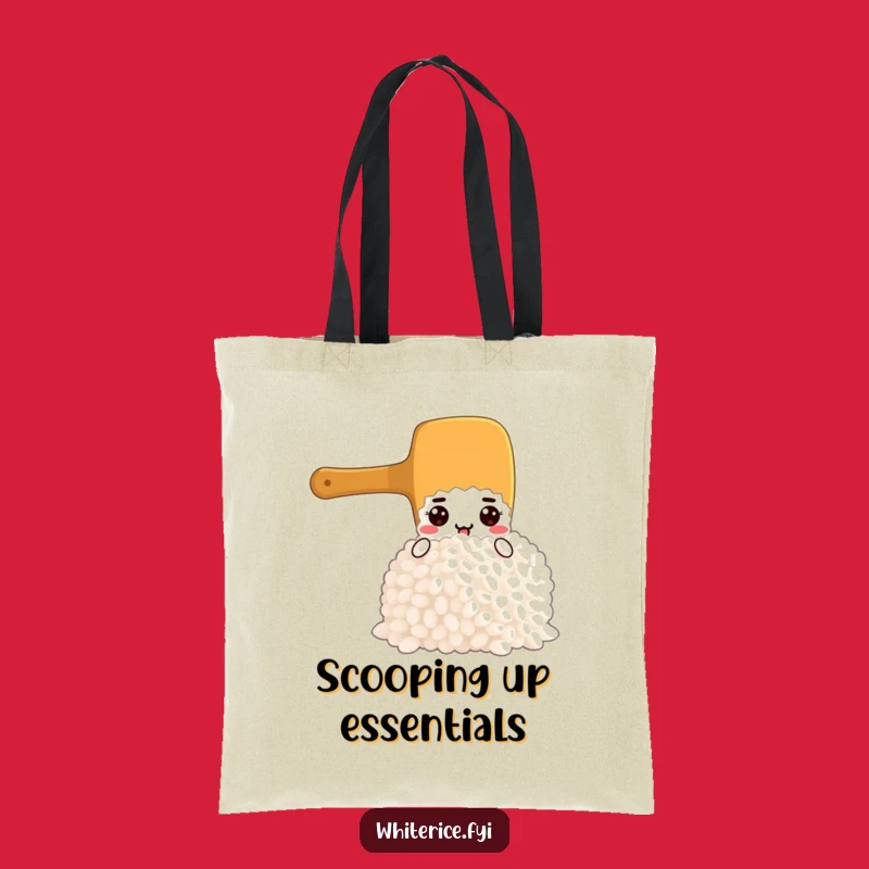 Funny Rice Paddle Tote Bag: Sturdy Character Bag, Ideal for Groceries and Funny Gifts