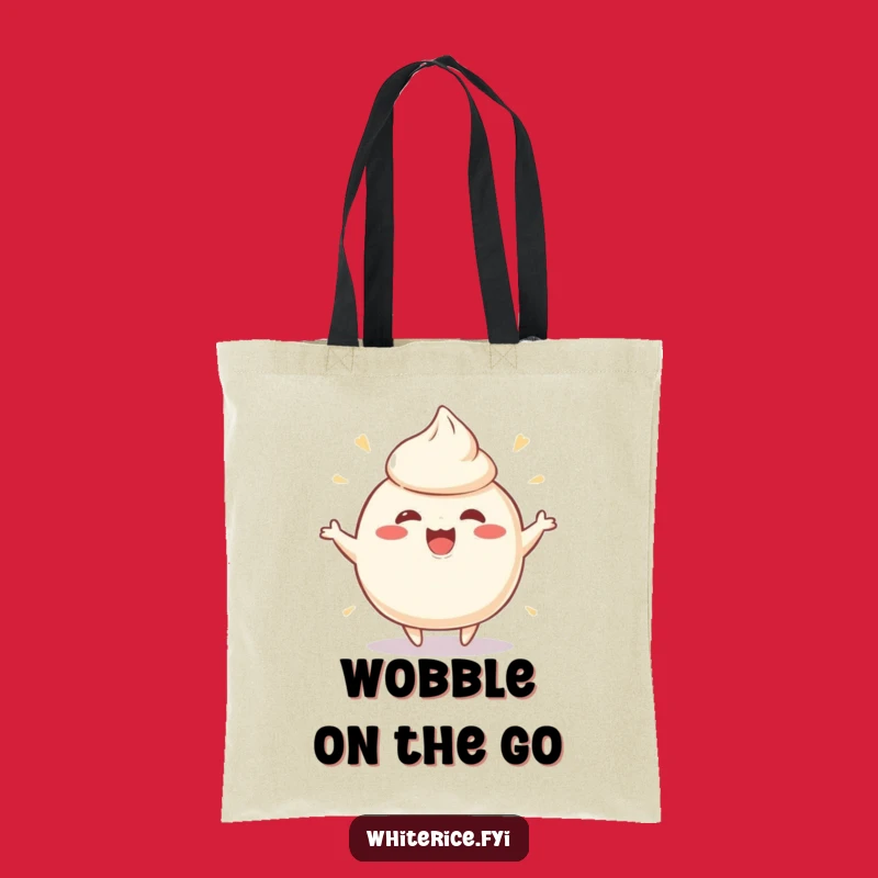 Funny Wobbly Rice Pudding Tote Bag - Carry Your Joy Perfect Funny Gift